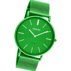 Oozoo Damen Armbanduhr Vintage Series C20273 Analog Metall Mesh grün UOC20273
