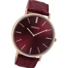 Oozoo Damen Armbanduhr Vintage Analog Leder rot UOC9303A
