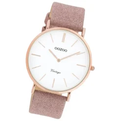 Oozoo Damen Armbanduhr Vintage C20150 Analog Leder rosa UOC20150