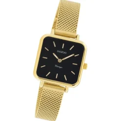Oozoo Damen Armbanduhr Vintage Series Analog Metall Mesh gold UOC20264