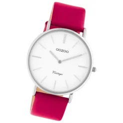 Oozoo Damen Armbanduhr Vintage C20212 Analog Leder rosa UOC20212