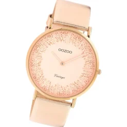 Oozoo Damen Armbanduhr Vintage C20127 Analog Leder roségold UOC20127