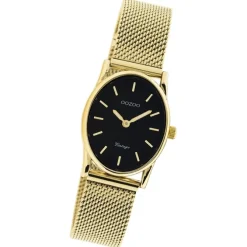 Oozoo Damen Armbanduhr Vintage Series Analog Metall Mesh gold UOC20259