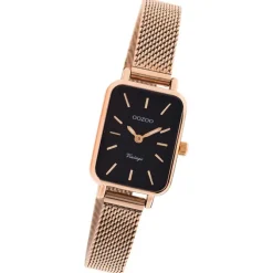 Oozoo Damen Armbanduhr Vintage Series Analog Metall Mesh rosegold UOC20270