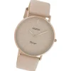 Oozoo Damen Armbanduhr Vintage Series Analog Leder beige rosa UOC20166