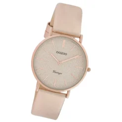 Oozoo Damen Armbanduhr Vintage Series C20205 Analog Leder rosa UOC20205