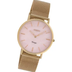 Oozoo Damen Armbanduhr Vintage Series Analog Metall rosegold UOC20067