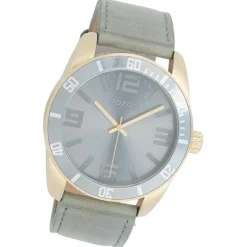 Oozoo Damen Armbanduhr Vintage Series Analog Leder grau UOC5741A
