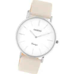Oozoo Damen Armbanduhr Vintage Series Analog Leder beige UOC20250