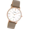 Oozoo Damen Armbanduhr Vintage Series Analog Leder taupe braun UOC20019