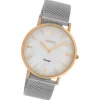 Oozoo Damen Armbanduhr Vintage Series Analog Metall silber UOC20068