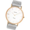 Oozoo Damen Armbanduhr Vintage Series Analog Metall silber UOC20070