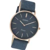 Oozoo Damen Armbanduhr Vintage Series Analog Leder dunkelblau UOC20163