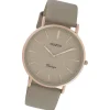 Oozoo Damen Armbanduhr Vintage Series Analog Leder taupe grau UOC20167