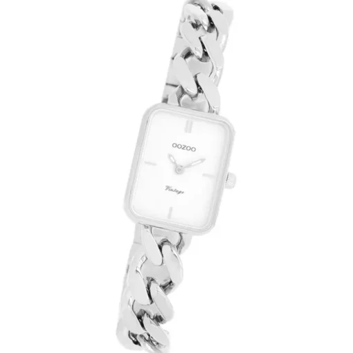 Oozoo Damen Armbanduhr Vintage Series Analog Metall silber UOC20360