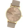 Oozoo Damen Armbanduhr Vintage Series Analog Leder braun grau UOC20333