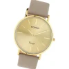 Oozoo Damen Armbanduhr Vintage Series Analog Leder braun grau UOC20334