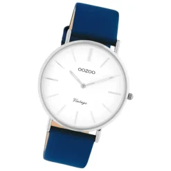 Oozoo Damen Armbanduhr Vintage C20218 Analog Leder dunkelblau UOC20218