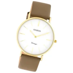 Oozoo Damen Armbanduhr Vintage C20222 Analog Leder braun UOC20222