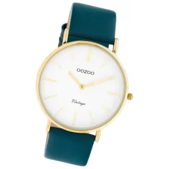Oozoo Damen Armbanduhr Vintage C20228 Analog Leder türkis UOC20228