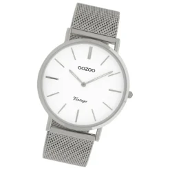 Oozoo Damen Armbanduhr Vintage Series C9901A Analog Edelstahl silber UOC9901A