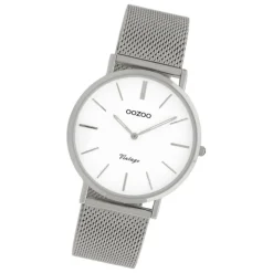 Oozoo Damen Armbanduhr Vintage Series C9902A Analog Edelstahl silber UOC9902A
