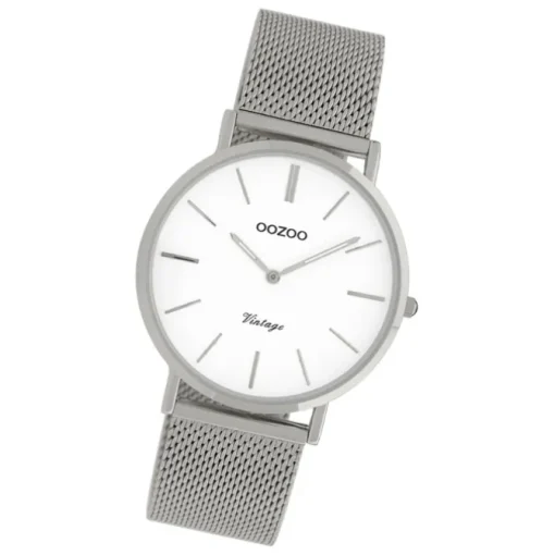 Oozoo Damen Armbanduhr Vintage Series C9902A Analog Edelstahl silber UOC9902A