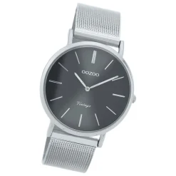 Oozoo Damen Armbanduhr Vintage Series C9938A Analog Edelstahl silber UOC9938A