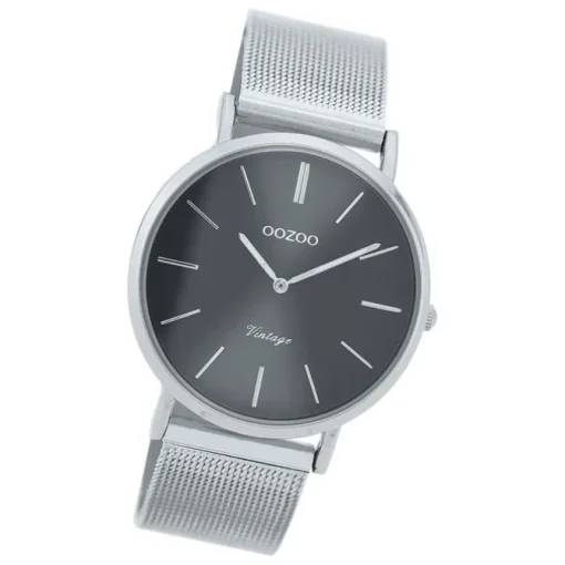 Oozoo Damen Armbanduhr Vintage Series C9938A Analog Edelstahl silber UOC9938A