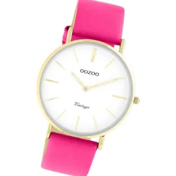Oozoo Damen Armbanduhr Vintage Series C20309 Analog Leder pink UOC20309
