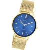 Oozoo Damen Armbanduhr Vintage Series Analog Metall Mesh gold UOC20291