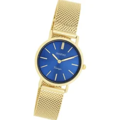 Oozoo Damen Armbanduhr Vintage Series Analog Metall Mesh gold UOC20293