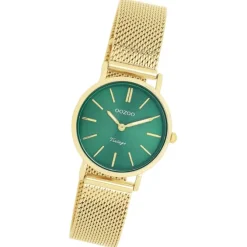 Oozoo Damen Armbanduhr Vintage Series Analog Metall Mesh gold UOC20297