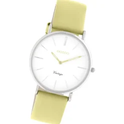 Oozoo Damen Armbanduhr Vintage Series Analog Leder grün UOC20282