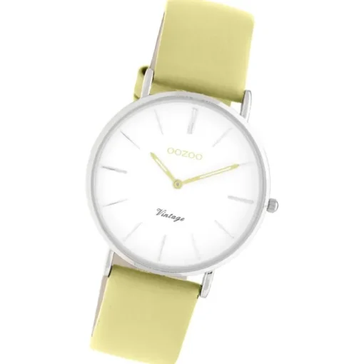 Oozoo Damen Armbanduhr Vintage Series Analog Leder grün UOC20282