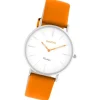 Oozoo Damen Armbanduhr Vintage Series Analog Leder orange UOC20283