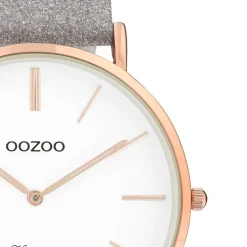 Oozoo Damen Armbanduhr Vintage C20151 Analog Leder grau UOC20151
