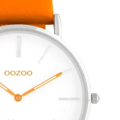 Oozoo Damen Armbanduhr Vintage Series Analog Leder orange UOC20278