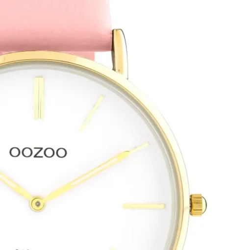 Oozoo Damen Armbanduhr Vintage Series Analog Leder rosa UOC20254