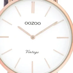Oozoo Damen Armbanduhr Vintage C20152 Analog Leder violette UOC20152
