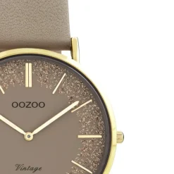 Oozoo Damen Armbanduhr Vintage Series Analog Leder braun UOC20184