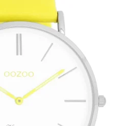 Oozoo Damen Armbanduhr Vintage Analog Leder gelb UOC20312