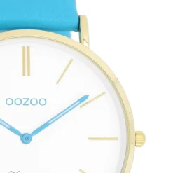 Oozoo Damen Armbanduhr Vintage Analog Leder blau UOC20315
