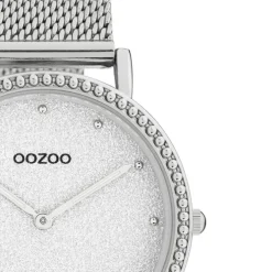 Oozoo Damen Armbanduhr Vintage Analog Edelstahl silber UOC20051