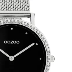 Oozoo Damen Armbanduhr Vintage Analog Edelstahl silber UOC20052