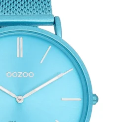 Oozoo Damen Armbanduhr Vintage Analog Edelstahl blau UOC20331