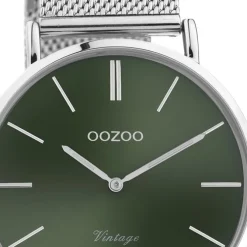 Oozoo Damen Armbanduhr Vintage Analog Metall silber UOC10871