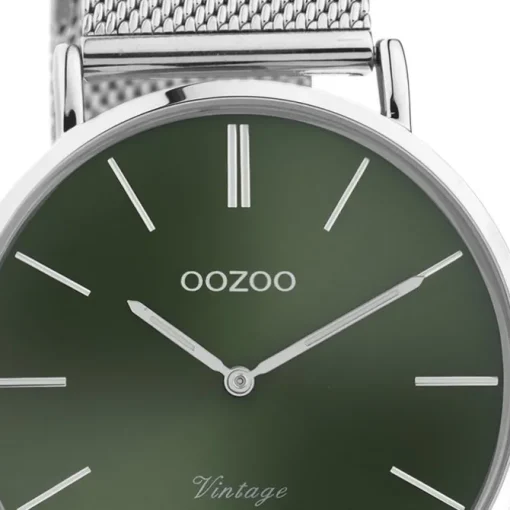 Oozoo Damen Armbanduhr Vintage Analog Metall silber UOC10871