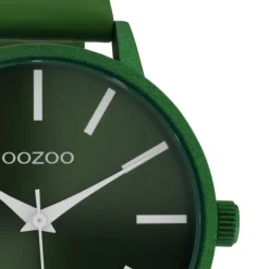 Oozoo Damen Armbanduhr Vintage Analog Leder dunkelgrün UOC10873