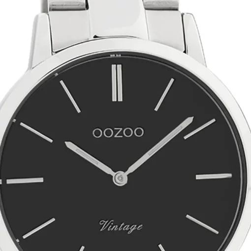 Oozoo Damen Armbanduhr Vintage Series Analog Metall silber UOC20031